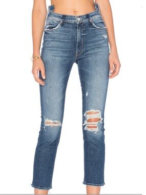 Mother Dazzler Shift Skinny Ankle Jeans High Stepped Waist Grunge Size 27